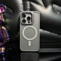 [Có màng bảo vệ ống kính] Ốp điện thoại trong suốt mờ từ tính màu cam mới cho Iphone 11 12 13 14 15 16 Pro Max Case 16 15 14 plus Giá đỡ Ốp lưng Arylic Vỏ cứng chống sốc
