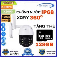 [CÓ MẦU BAN ĐÊM XOAY 360 ĐỘ TẶNG THẺ 128GB ] camera wifi ip yoosee 3.0 ngoài trời - Camera PTZ X2000 Wifi Ip Ngoài Trời - HD FULL MÀN HÌNH - Xoay 360°- Đèn Led- Đàm Thoại 2 Chiều-Hồng Ngoại Quay Đêm 1080 [bonus]