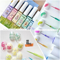 Cọ Nét Cồn Loang sữa màu nước pastel siêu cưng , Sét 6 màu ứng dụng - phụ kiện trang trí móng An An Nail