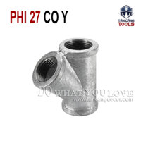 Co Nối Chữ Y Phi 27 Ống nước – Thép Mạ Kẽm