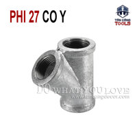 Co Nối Chữ Y Phi 27 Ống nước – Thép Mạ Kẽm