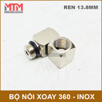 Co nối xoay 360 ren 13.8mm inox