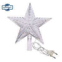 [Cổ phiếu NYCA] Trang trí cây thông Noel Cây Giáng sinh Top Star Led Cây thông Noel Topper Ngôi sao chống nước Phát sáng Trang trí Giáng sinh năm cánh Dễ dàng Plug-play Đông Nam Á Yêu thích