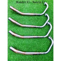 Cổ pô 2 khúc TRX Inox 304 size 32 - 51 cho các dòng xe Winner, Sonic, Exciter, Raider, Satria