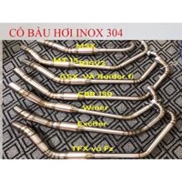 Cổ Pô Bầu Hơi INOX 304  Bầu Màng Lọc Tổ Ong Gắn Các Dòng Xe Máy Chống Hụp Hơi