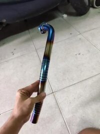 Cổ pô gắn xe Dream, Wave, Sirius, Sirius Fi xi titan tik sâu