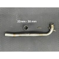 Cổ pô inox 304 - 2 khúc, hàn titan size 32-38 mm cho ,Future LED,Fu Mập, FuNeo, Fu 2 Heng Thái Lan