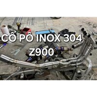 Cổ Pô Inox 304 Bầu Tổ Ong Gắn Kawasaki Z900