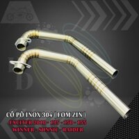 Cổ pô inox 304 gắn fom pô zin Exciter 135/150 size 34mm 38mm/51