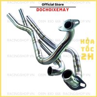 Cổ pô inox 304 tích điện dòng xe máy L1  sirius wave exciter vario winner satria sonic vision sh  fu led DOCHOIXEMAY