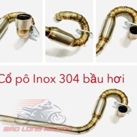 Cổ Pô INOX bầu hơi chạy vảy gắn xe máy Wave,Dream,Wave A 110,Wave Blade,S110