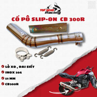 Cổ Pô Slipon CB300 CBR150 Lắp Pô 51mm TOPGEAR