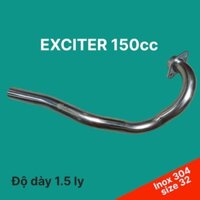 Cổ Pô Thay cho xe Exciter 150cc dầy 1.5li. inox 304 (size 32)