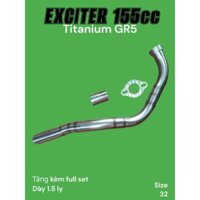 Cổ Pô Thay Exciter 155cc.Hàng Titan full sét (size 32)