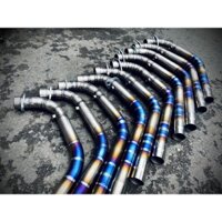 Cổ pô Titan nguyên chất hàn vẩy con sâu cho Wave Dream Exciter Winner Sirius Jupiter Vario Airblade SH Raider ..v...v...