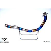 Cổ pô Titan Titanium gắn Ex150, Ex155 kích thước 32mm fom dài