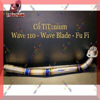 Cổ pô titan xe wave A 110,Wave Blade,future 125 MS418