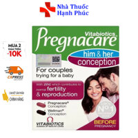 (Có QR Code) Viên uống Pregnacare Conception Him Her cho cặp đôi chuẩn bị mang bầu