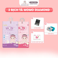[CÓ QUÀ] COMBO 2 Bịch Tã Bỉm Dán Quần Momo Diamond Chống Hăm, Siêu Khô Thoáng