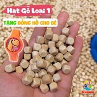 (Có Quà Tặng) Đồ Chơi Hạt Gỗ Khu Vui Chơi Hàng Loại 1, Bộ Hạt Gỗ Xúc Cát An Toàn Hạt Bo Mịn, Hạt Muồng Hạt Sứ Xúc Cát