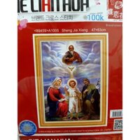 (Có quà tặng kèm) Tranh thêu chữ thập CHÚA 18