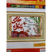 (Có quà tặng kèm) Tranh thêu chữ thập GIA ĐÌNH 02