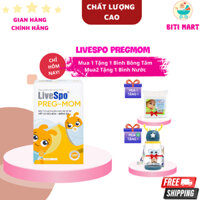 Có Quà Tặng Livespo Pregmom Bào tử lợi khuẩn cho mẹ và bé hỗ trợ táo bón, biếng ăn - Hộp 20 ống 5ml
