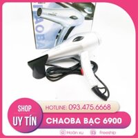 [CÓ QUÀ TẶNG] MÁY SẤY CHAOBA BẠC 6900 CÔNG SUẤT 2000W, CÓ 2 CHẾ ĐỘ SẤY, CÁCH NHIỆT VÀ CÁCH ĐIỆN TỐT, KHÔNG GÂY KHÔ TÓC