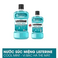 [Có quà tặng][Combo 750ml + 250ml] Nước Súc Miệng Listerine Coolmint Cay Sạch Khoang Miệng Hàng Thái Lan