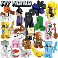 Cơ quan Minecraft, hang động, làng, khối xây dựng Tương thích với Le Lego, quà tặng sinh nhật cho trẻ em, quà tặng ngày trẻ em, đồ chơi ghép hình giáo dục
