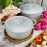 [CÓ RẾ TRE] COMBO 2 NỒI GANG ĐÚC CỠ NHỎ 8-10-14 - NỒI GANG ĐÚC NGUYÊN KHỐI - NỒI NẤU CƠM, KHO CÁ, THỊT- ĐÃ MÀI BÓNG