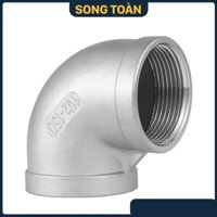 Co Ren Trong Inox 304, Cút Ren Trong Inox SUS 304 Hai Đầu Ren Trong Phi 42 49 60