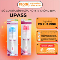 Cọ rửa bình sữa BECON _Upass đế hút chân không, không BPA kèm cọ rửa núm ti tiện lợi