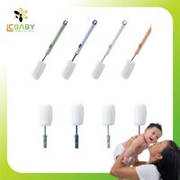 Cọ Rửa Bình Sữa Cho Bé Đầu Mút Xốp Trắng
