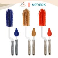 Cọ rửa bình sữa Silicon MOTHER-K cho bé KM13652, cọ bình núm ti silicone Hàn Quốc - Monnie Kids