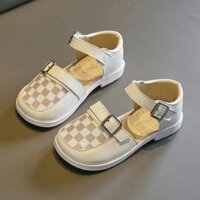[Có sẵn] [Ảnh thật] Sd XHXL - 121, sandal kẻ caro bé gái