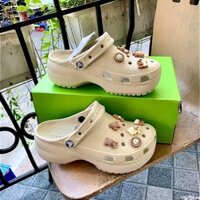 [Có sẵn] [Ảnh thật] Sục crocs 5cm sticker LM16