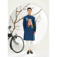 Có sẵn áo dài cách tân nam vải đẹp