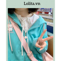 (Có Sẵn) Áo khoác, áo thêu hình tai mèo dễ thương phong cách Nhật Bản (Kèm ảnh thật)