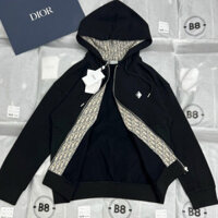 (Có Sẵn) Áo Khoác Dio Gấm Phối Viền Khóa Và Mũ ❤ Áo Nỉ Khóa Kéo Dày Dặn Dáng Rộng Nam Nữ Hottrend484