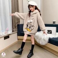 [CÓ SẴN] áo khoác hoodie nỉ, có mũ cho bé gái lớn (3 - 12 tuổi, 20-45kg)☑️ áo dài tay dày ấm, size đại 30kg 35kg 40kg