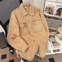 Có sẵn  Áo khoác jean denim tay dài túi hộp phong cách Hàn quốc dành cho nam nữ unisex cá tính năng động m