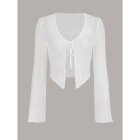 [CÓ SẴN] Áo khoác mỏng đi biển Áo mặc ngoài Bikini Màu Trắng 🌸 Freeship SHF011