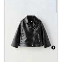 (có sẵn) áo Leather Jacket Za.ra siêu chảnh