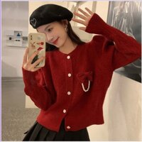 [CÓ SẴN] Áo len đỏ nữ - AMELIE STORE