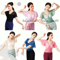 [Có sẵn] Áo múa cổ trang trung quốc AM15a - Áo múa đương đại biểu diễn - Tập múa truyền thống - Áo thun lưới tay ngắn