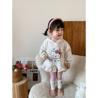 [Có sẵn] Áo nỉ hello Kitty cho bé gái qccc