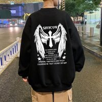 (Có sẵn) Áo sweater nam  áo nỉ tay dài vintage boy phố in hình unisexform nam nữ