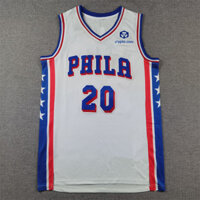 Có sẵn áo vest thể thao thêu bóng rổ 76ers số 20 Maxi Jersey PHILA McCAIN