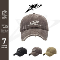 (Có sẵn) AOE STUDIO - Mũ lưỡi trai nam nữ Y2K thêu logo chất kaki rách nón lưỡi trai đi biển phong cách Hàn Quốc